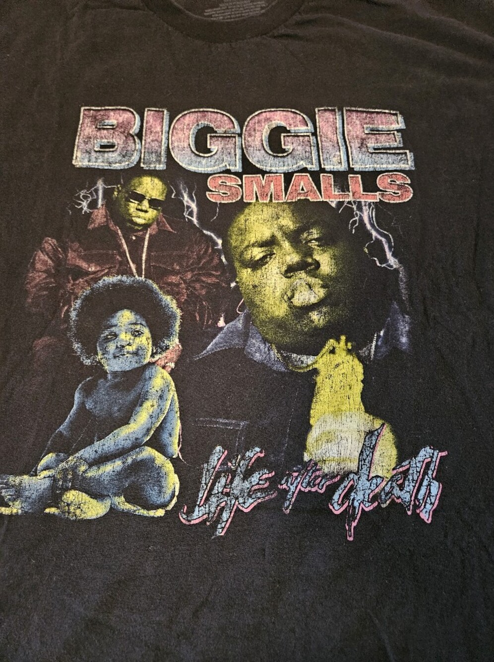 Black Biggie Smalls Graphic Short Sleeve Tee